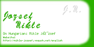 jozsef mikle business card